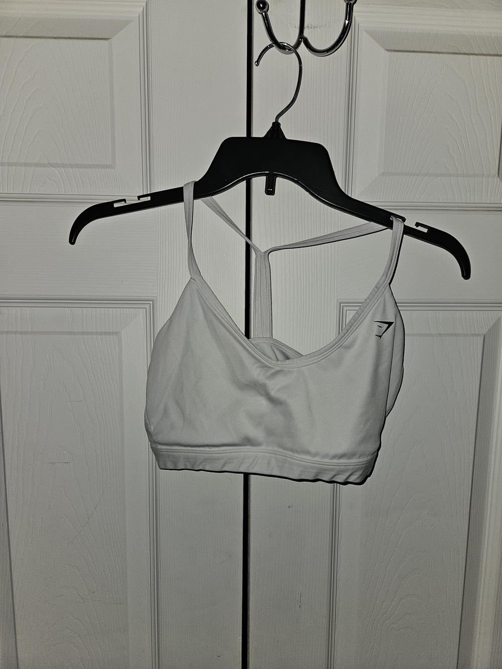 Gymshark White Strappy T-Back Light Support Sports Bra